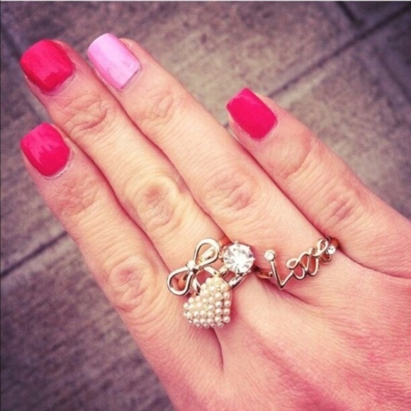 T&J Designs Jewelry - T&J DESIGNS Gold Sparkle Love Statement Ring